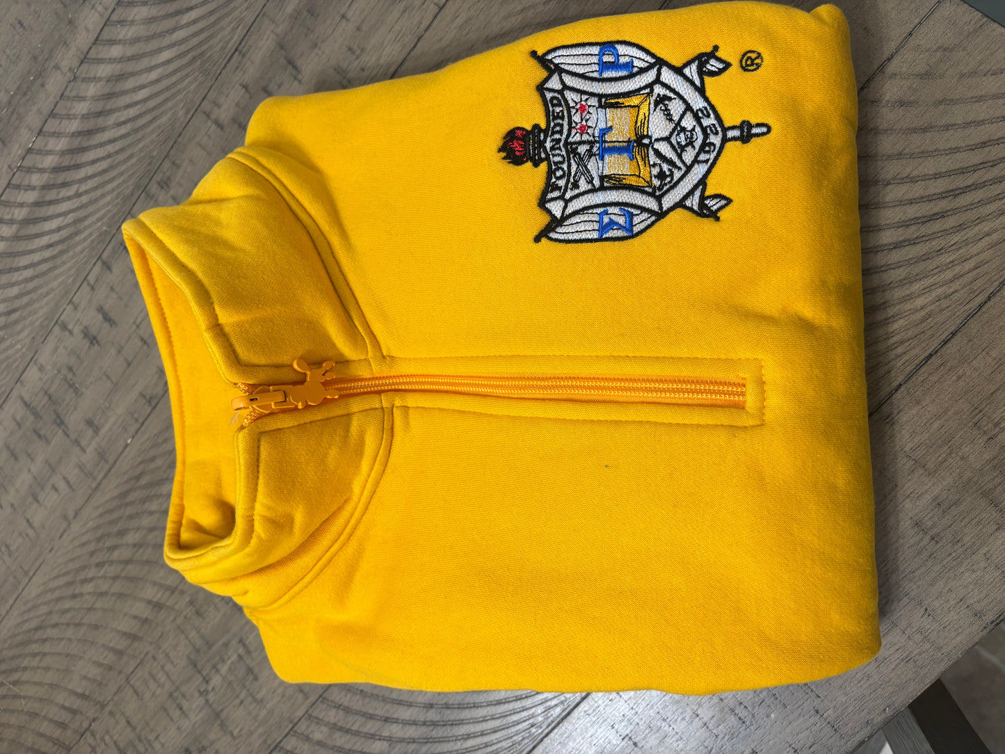 Sigma Gamma Rho Sorority, Inc. Quarter Zipper Pullover (gold)