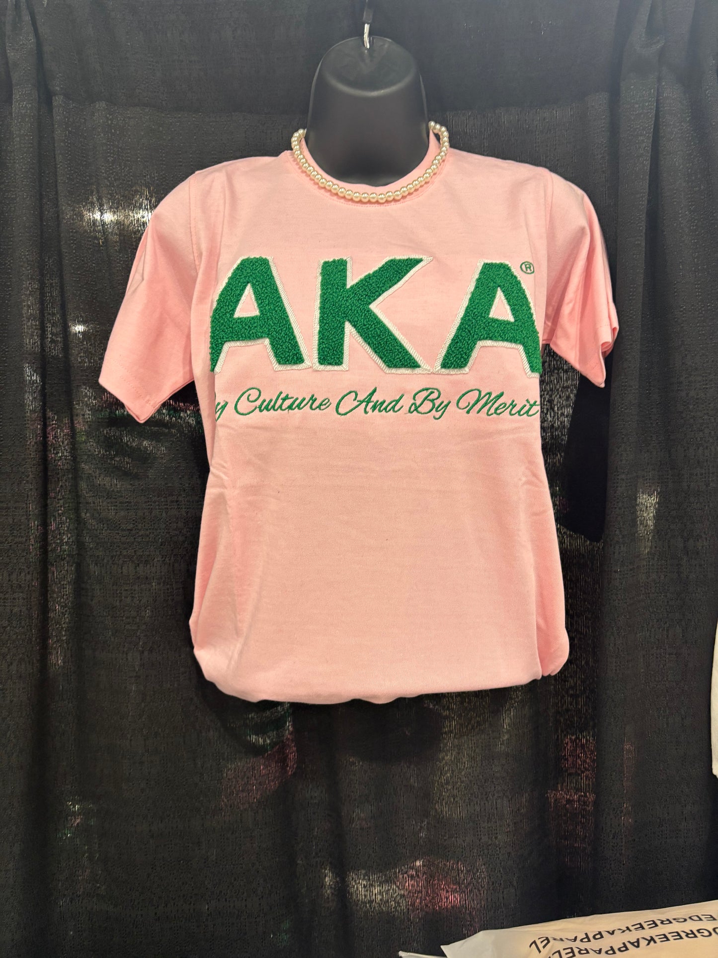AKA Chenille T-shirt (pink/green)