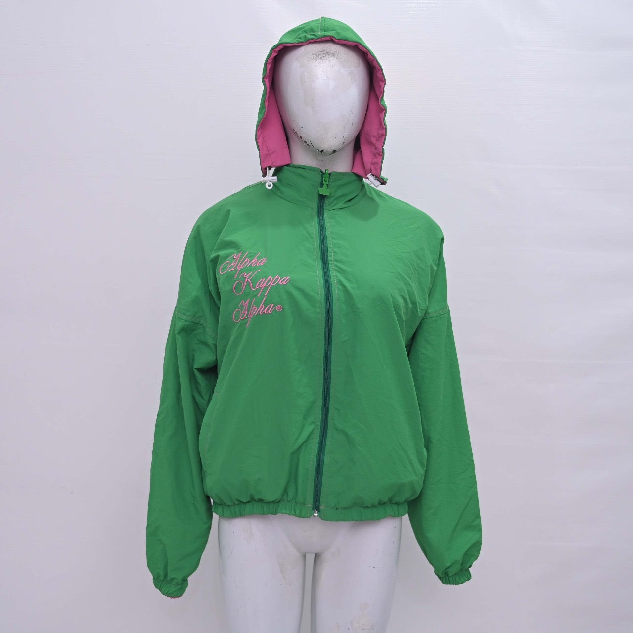 Alpha Kappa Alpha Sorority, Inc. Reversible Windbreaker(green/pink)