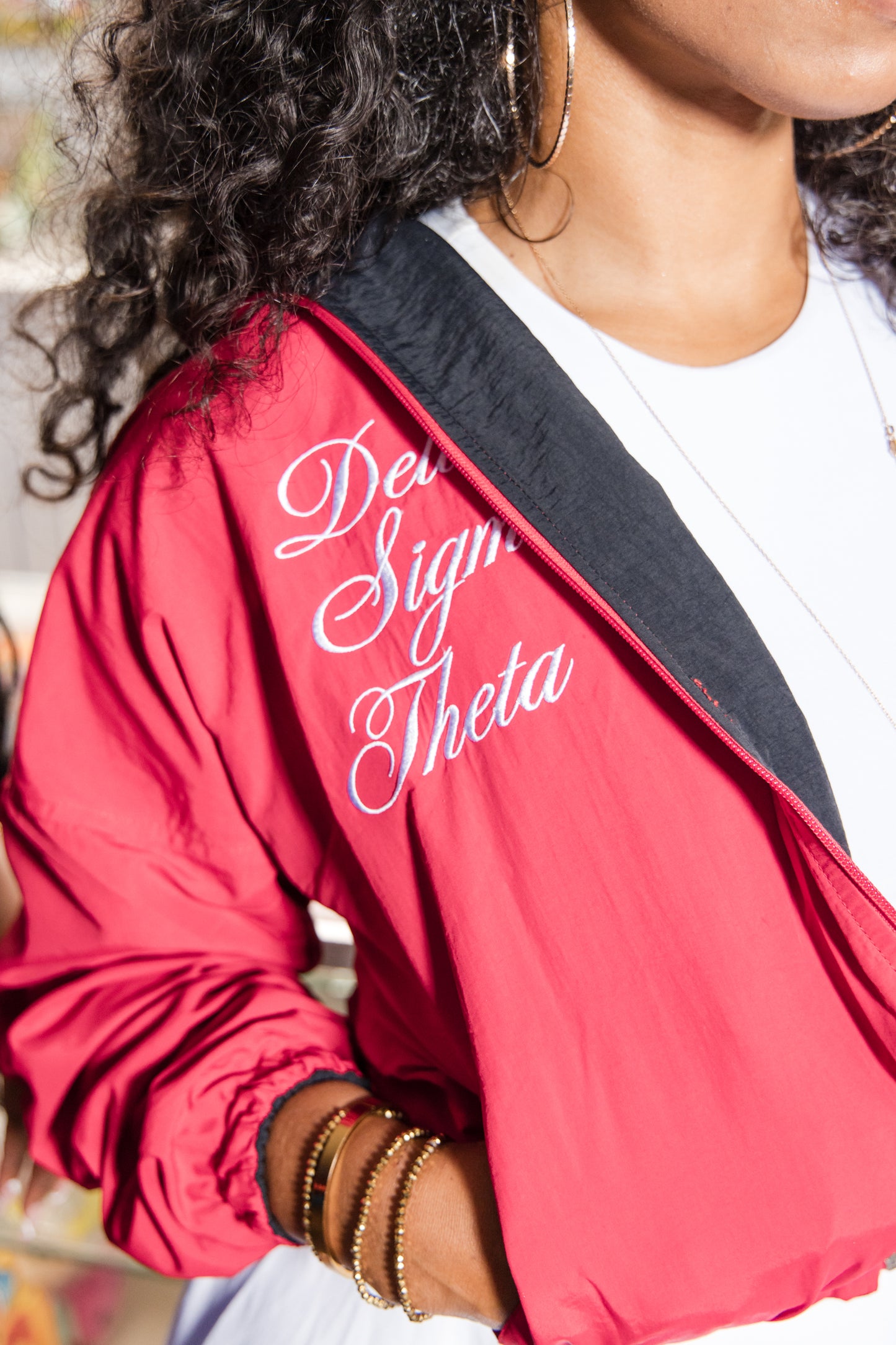 Delta Sigma Theta Sorority, Inc. Reversible Windbreaker Jacket