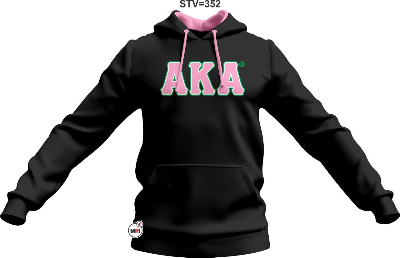 Alpha Kappa Alpha Sorority, Inc. Chenille Hoodie with Satin Hood