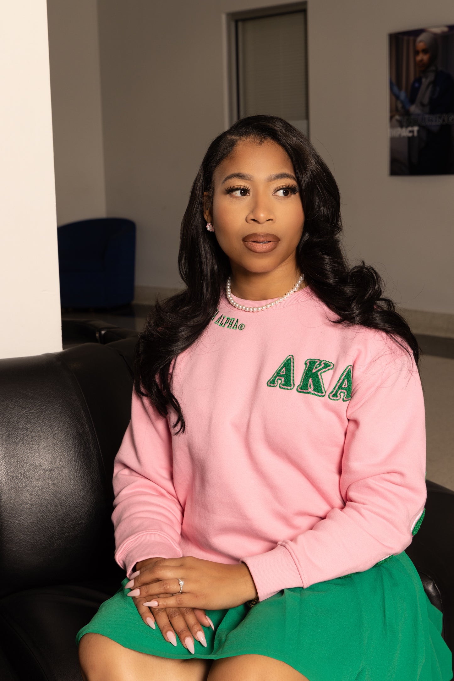 Alpha Kappa Alpha Sorority, Inc. CHENILLE BACK DESIGN (PINK)