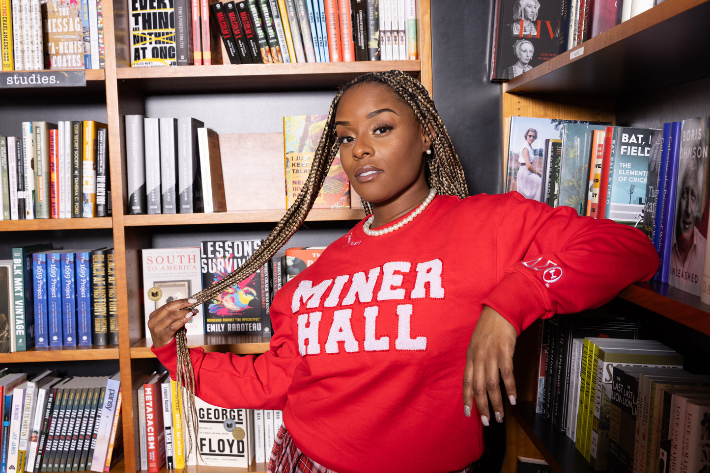 Miner Hall DST Chenille Sweatshirt (red)