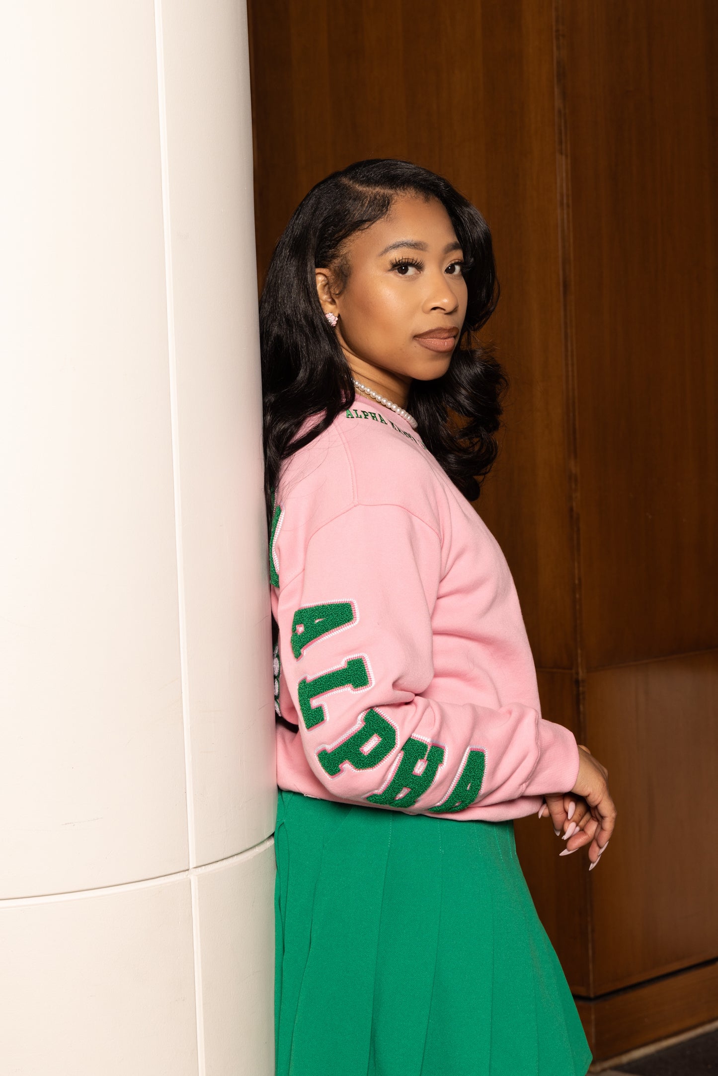 Alpha Kappa Alpha Sorority, Inc. CHENILLE BACK DESIGN (PINK)