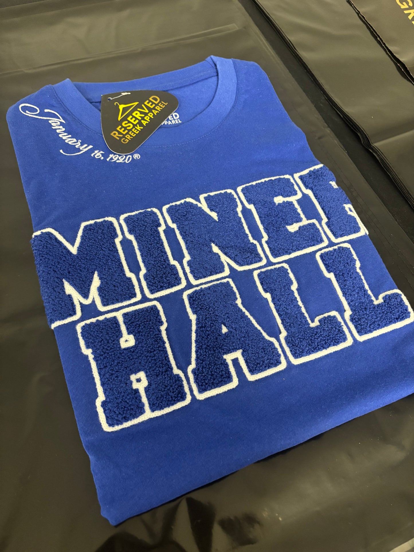 Zeta Miner Hall Chenille T-shirt (blue)