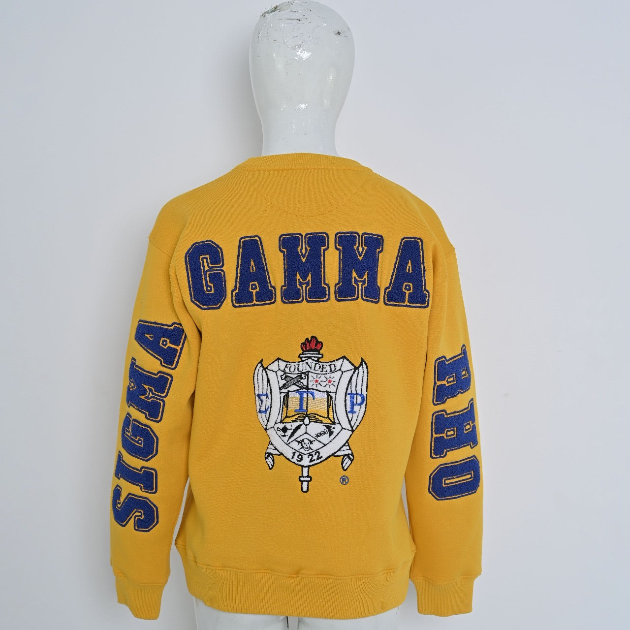 Sigma Gamma Tho Sorority, Inc. Chenille Sweatshirt(gold)