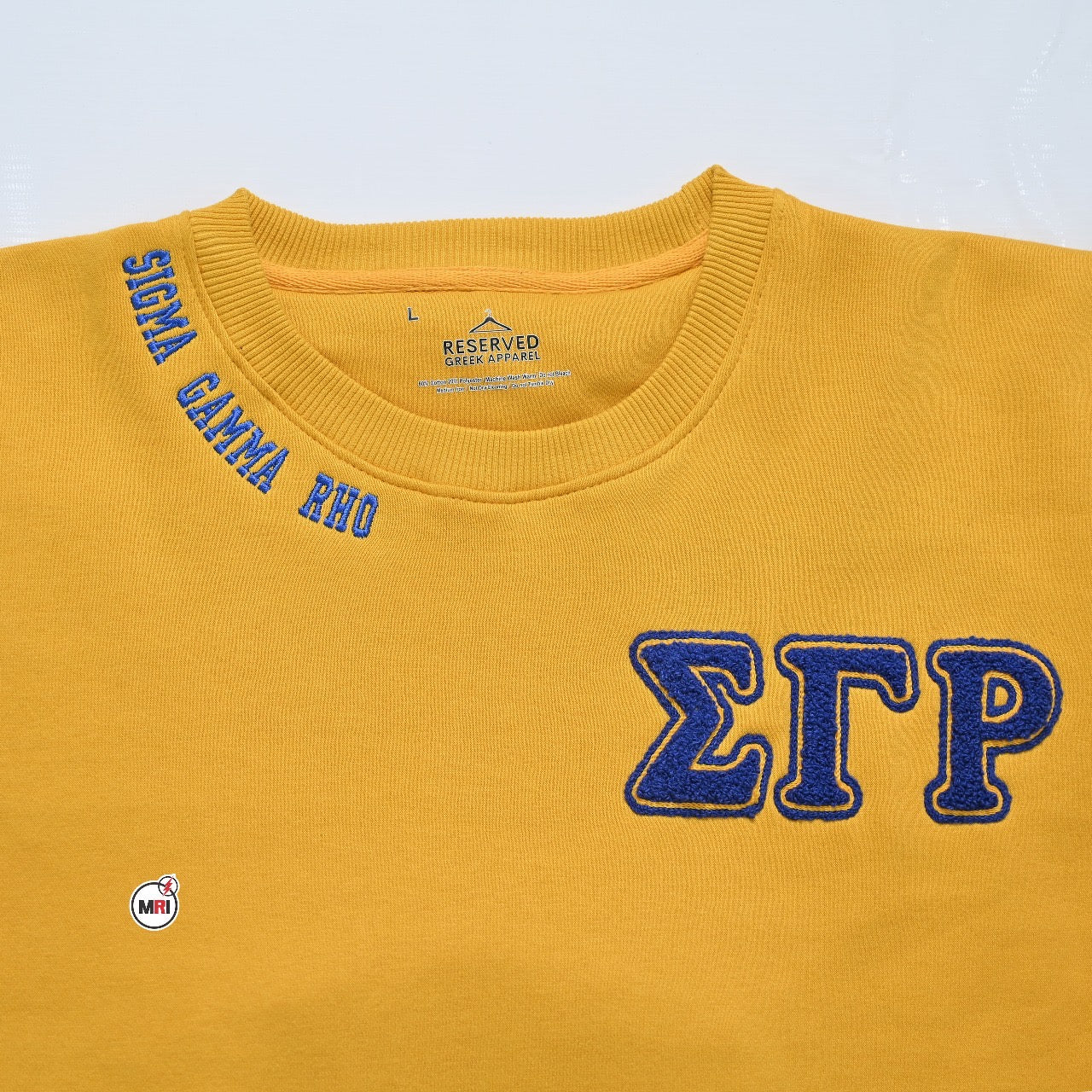 Sigma Gamma Tho Sorority, Inc. Chenille Sweatshirt(gold)