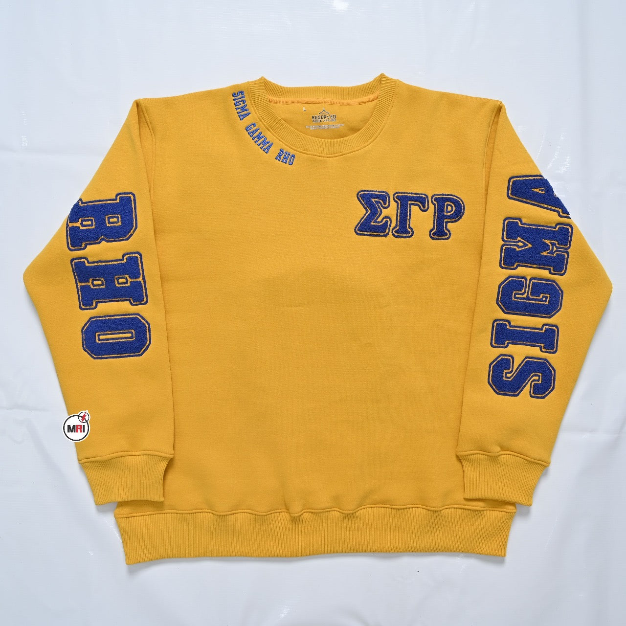 Sigma Gamma Tho Sorority, Inc. Chenille Sweatshirt(gold)