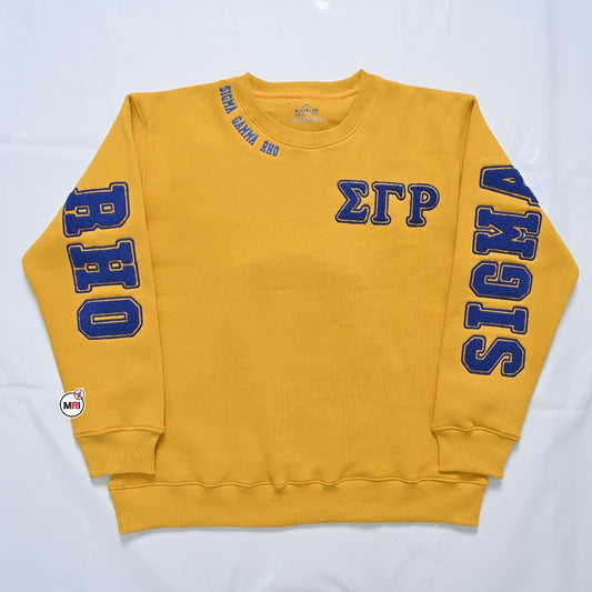 Sigma Gamma Tho Sorority, Inc. Chenille Sweatshirt(gold)