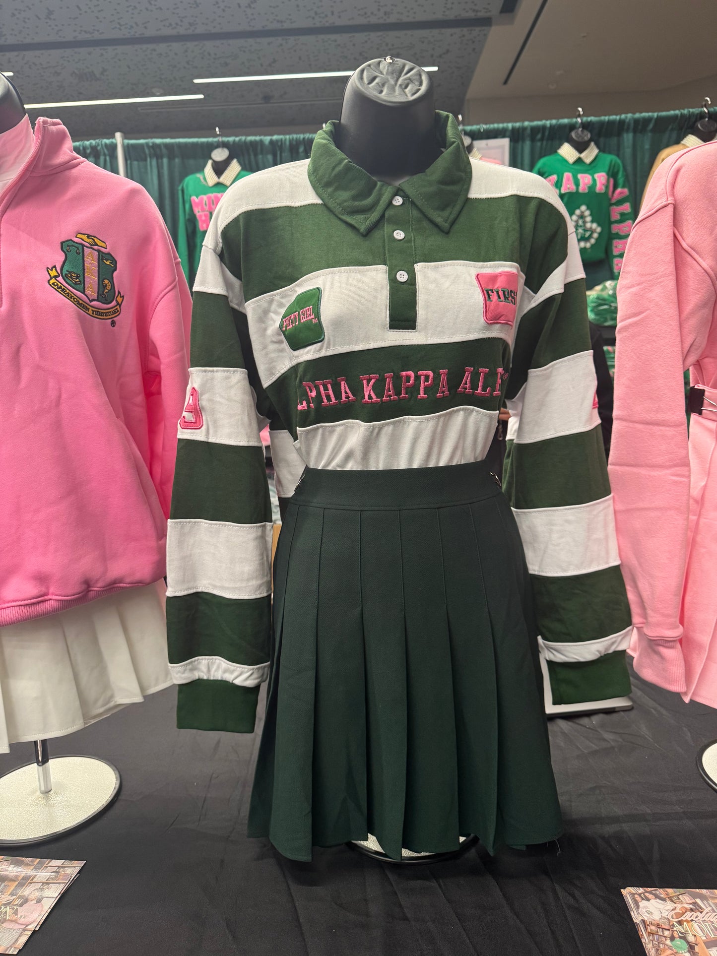 Alpha Kappa Alpha Sorority, Inc. Striped Collar Shirt