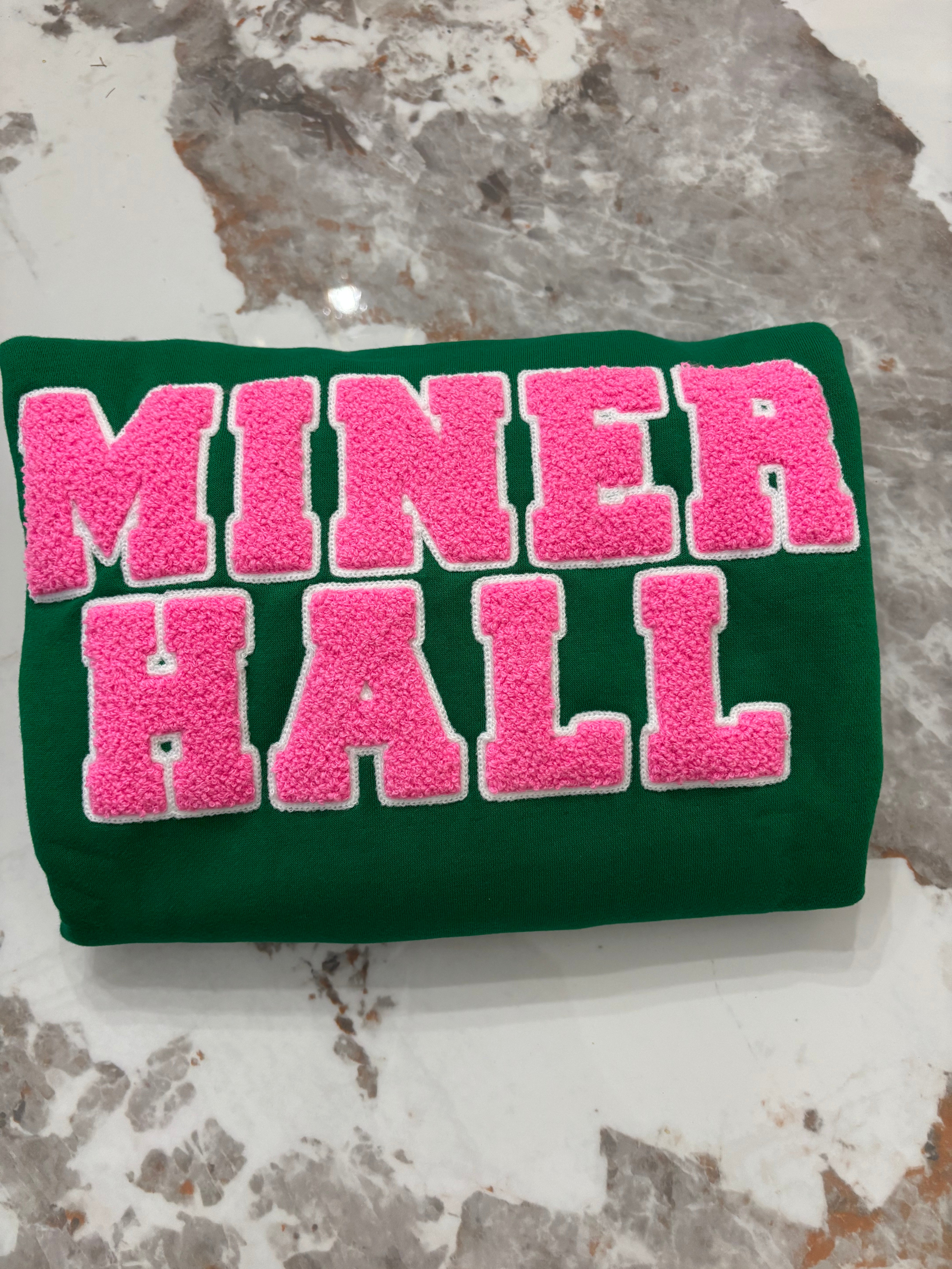 AKA Miner Hall Chenille Sweatshirt(Green) – Reserved Greek Apparel
