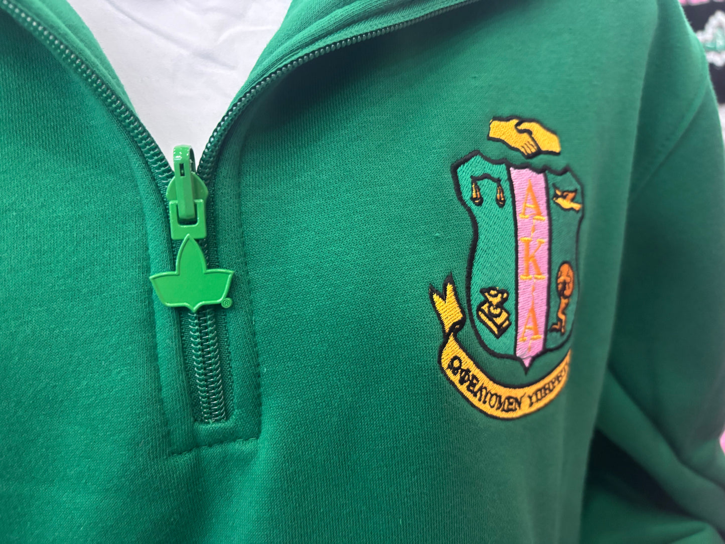 Alpha Kappa Alpha Sorority, Inc. Quarter Zipper Pullover