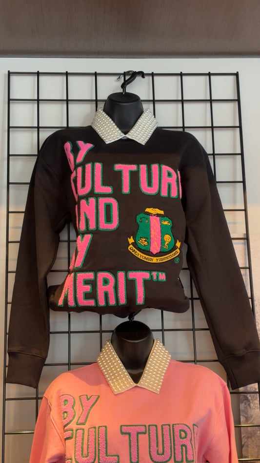Alpha Kappa Alpha Sorority, Inc. By Culture By Merit Chenille Sweatshirt (black)