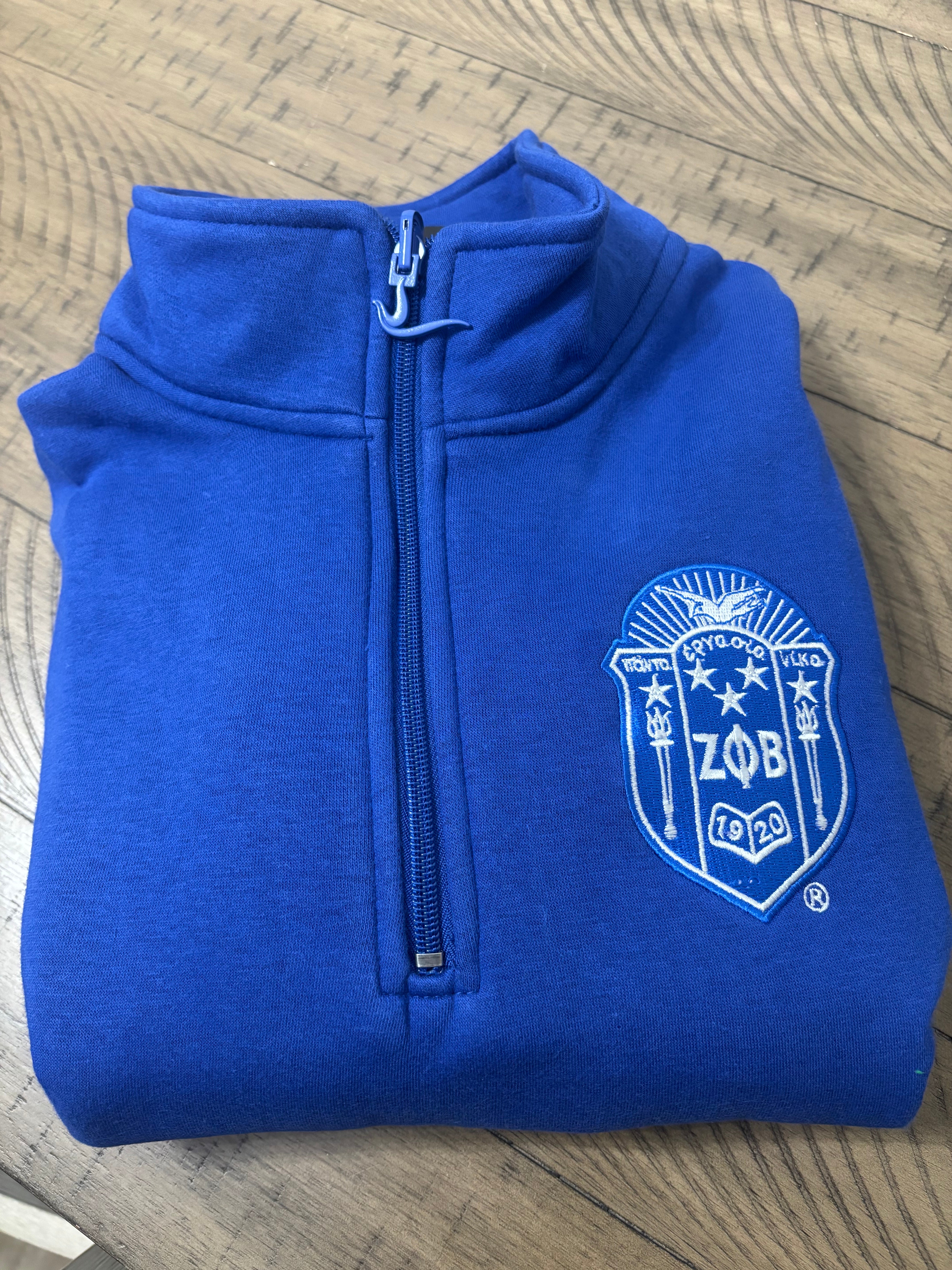 その他 Reserved (beta) Zeta Quarter Zipper Pullover (Blue) – Reserved Greek Apparel