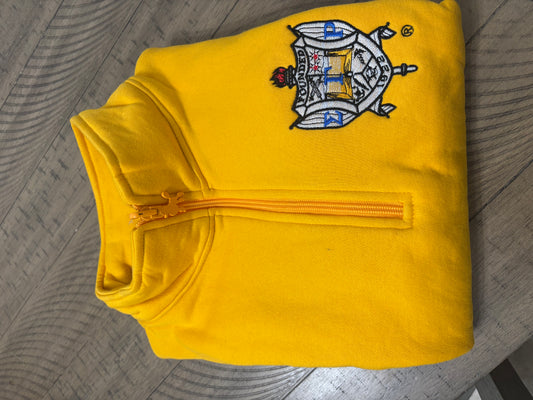 Sigma Gamma Rho Sorority, Inc. Quarter Zipper Pullover (gold)