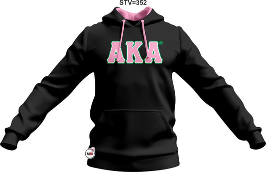 Alpha Kappa Alpha Sorority, Inc. Chenille Hoodie with Satin Hood