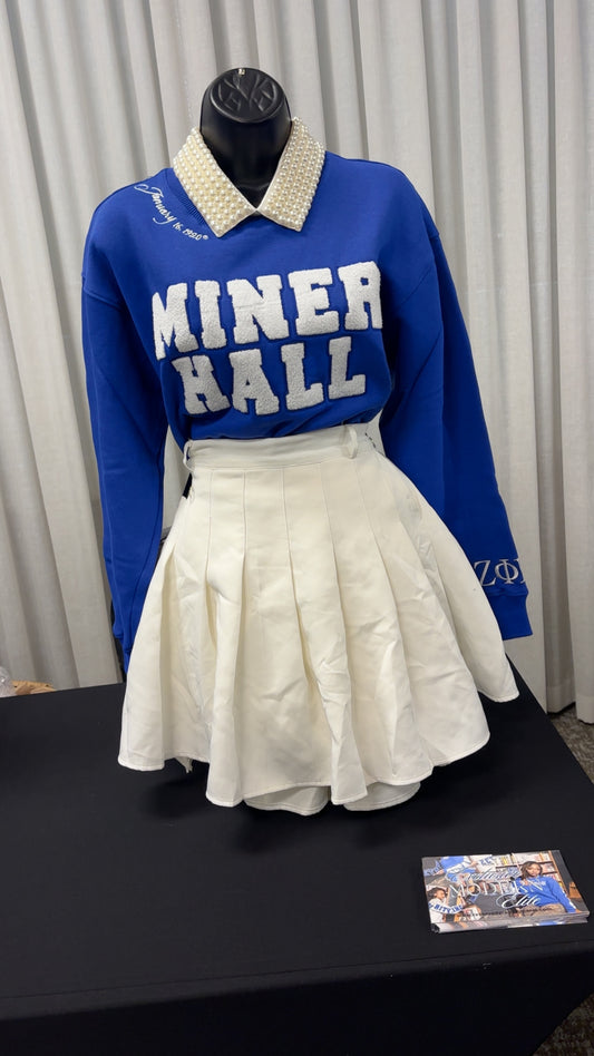 Zeta Phi Beta Sorority, Inc. Chenille Miner Hall Sweatshirt