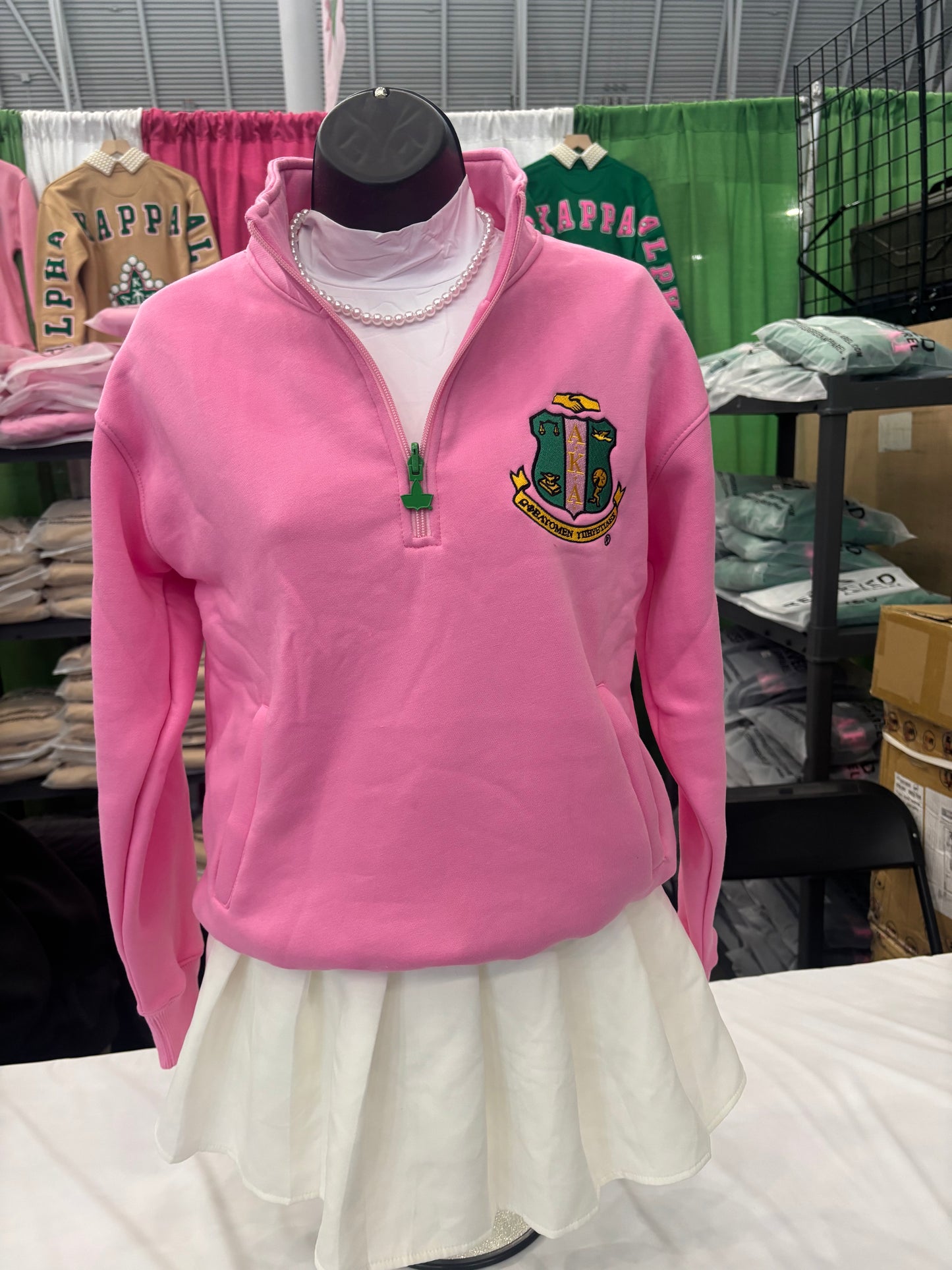 Alpha Kappa Alpha Sorority, Inc. Quarter Zipper Pullover
