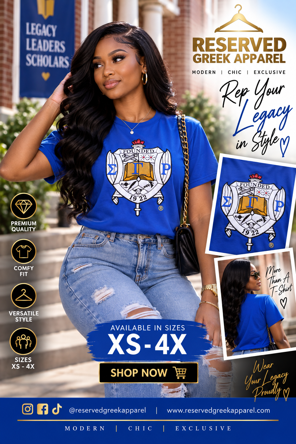 Sigma Gamma Rho Sorority, Inc. T-shirt (blue)