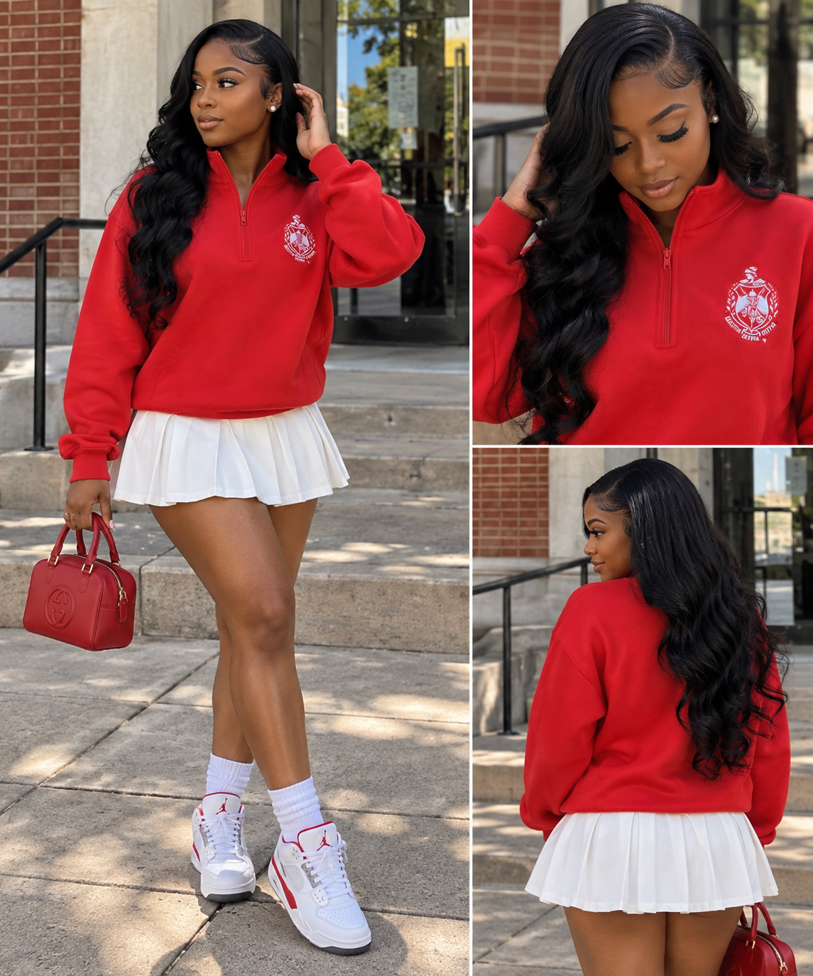 Delta Sigma Theta Sorority, Inc. Quarter Zip (red)