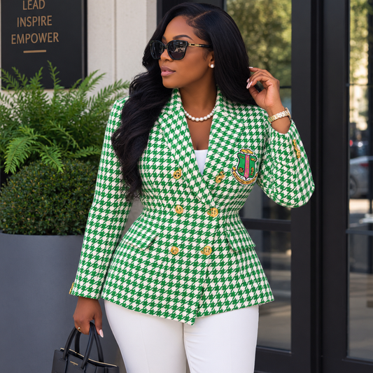AKA Houndstooth Blazer
