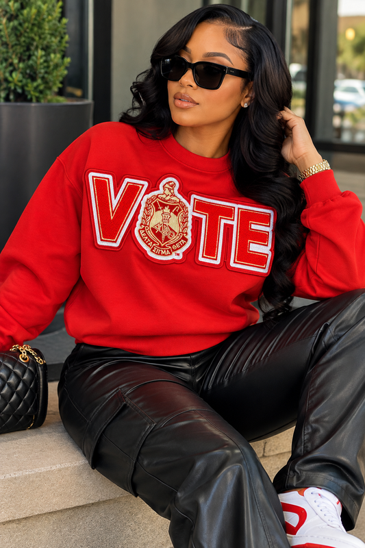 Delta Sigma Theta Sorority, Inc. VOTE Sweatshirt (Red)