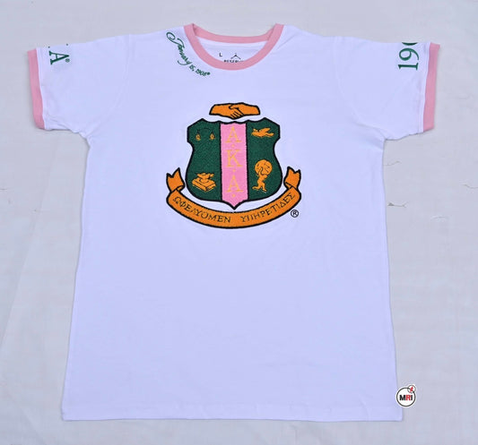 AKA Large shield tshirt (white)